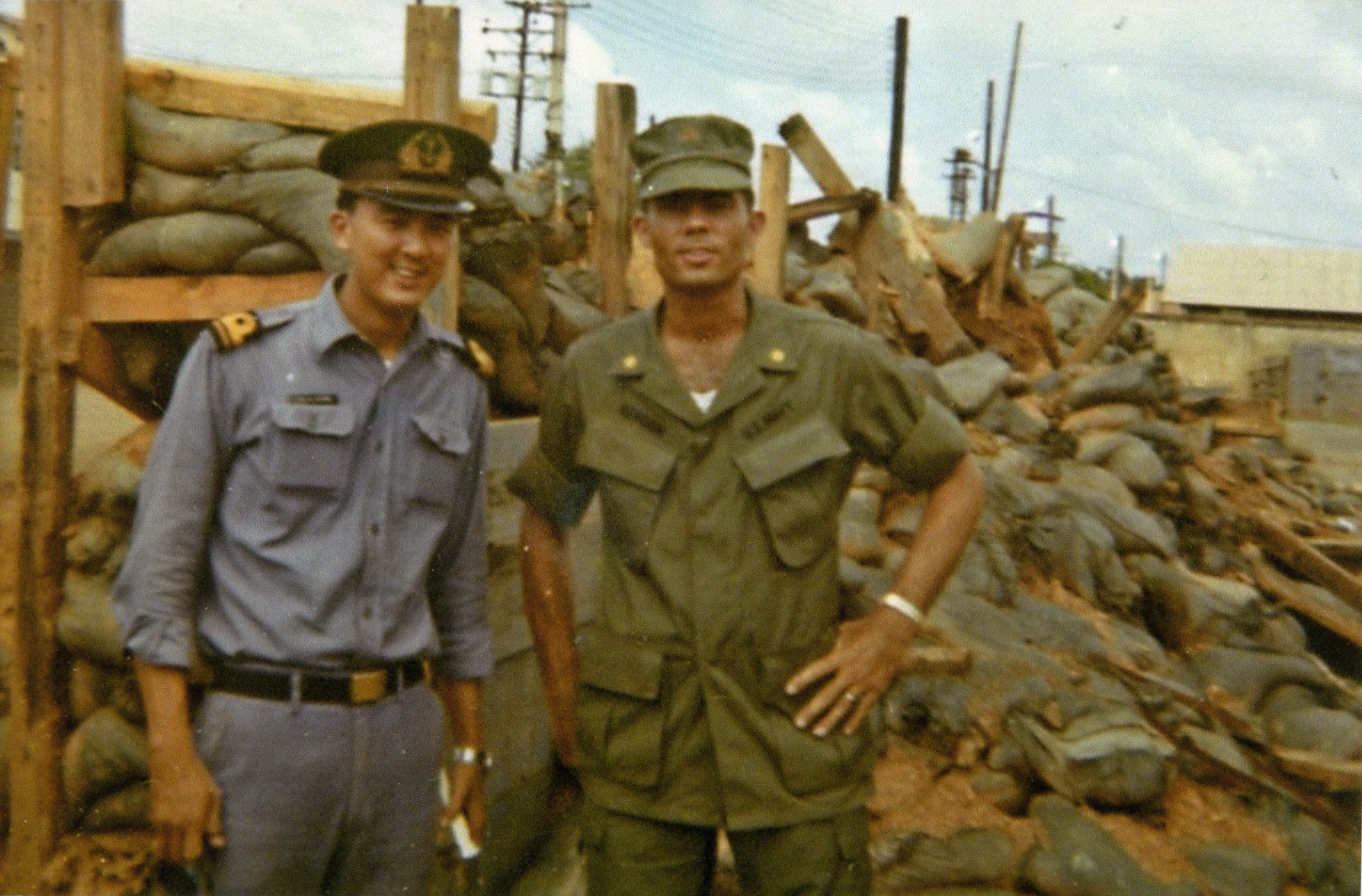 Lieutenant Commander Benson with RVN Navy counterpart Nha Be June 1971