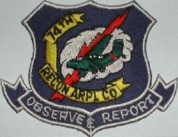 74th Reconnaissance Aviation Company Patch