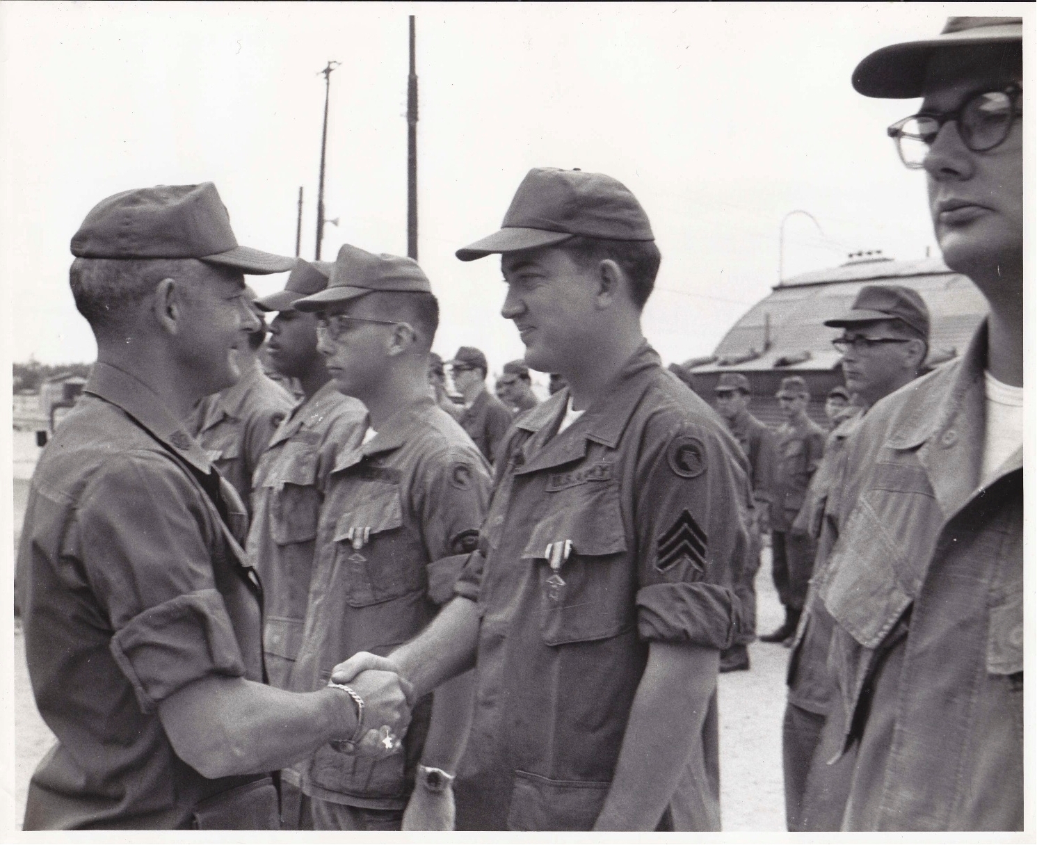Danny Martin receiving Army Commendation medal