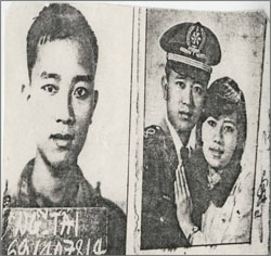 Exectued Political Prisoner’s arrest photo and photo taken with his wife before his arrest