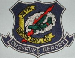 74th Reconnaissance Aviation Company Patch 