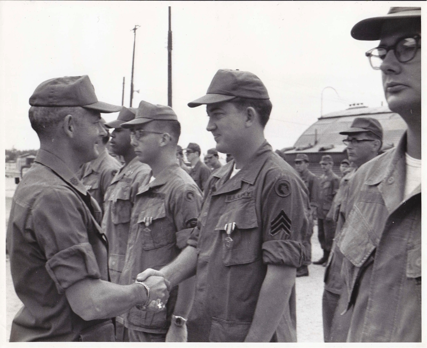 Danny Martin receiving Army Commendation medal 