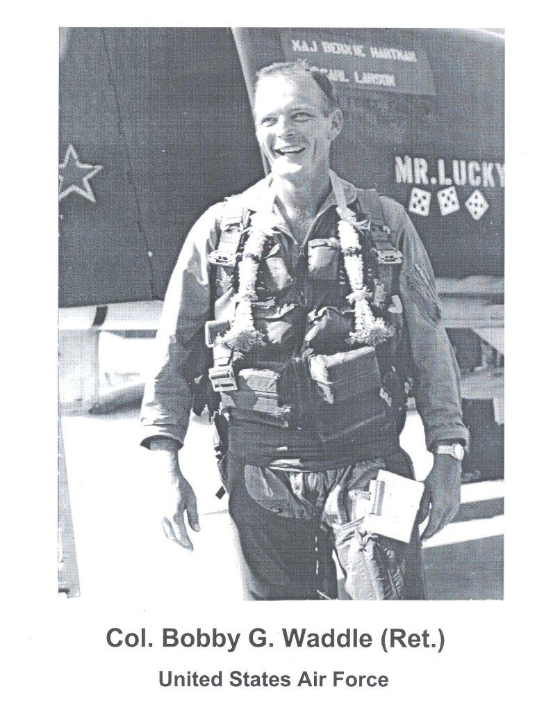 Waddle after he completed his 100th mission over Southeast Asia 
